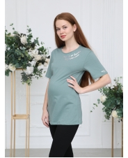 Футболка для беременных и кормящих, полынь
