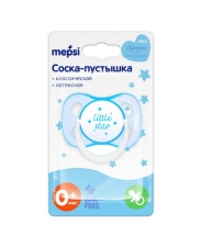 Соска-пустышка латексная Mepsi классическая, 0+ mini, &quot;Little star&quot;